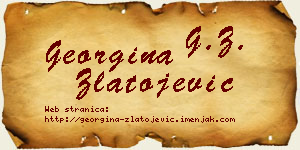 Georgina Zlatojević vizit kartica